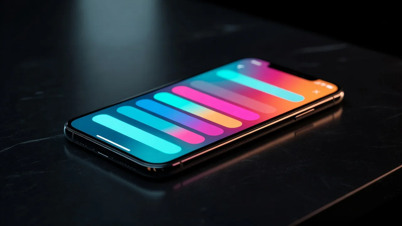 Tela de smartphone com formulário de cadastro iluminado sobre mesa escura Tela de smartphone com formulário de cadastro iluminado sobre mesa escura